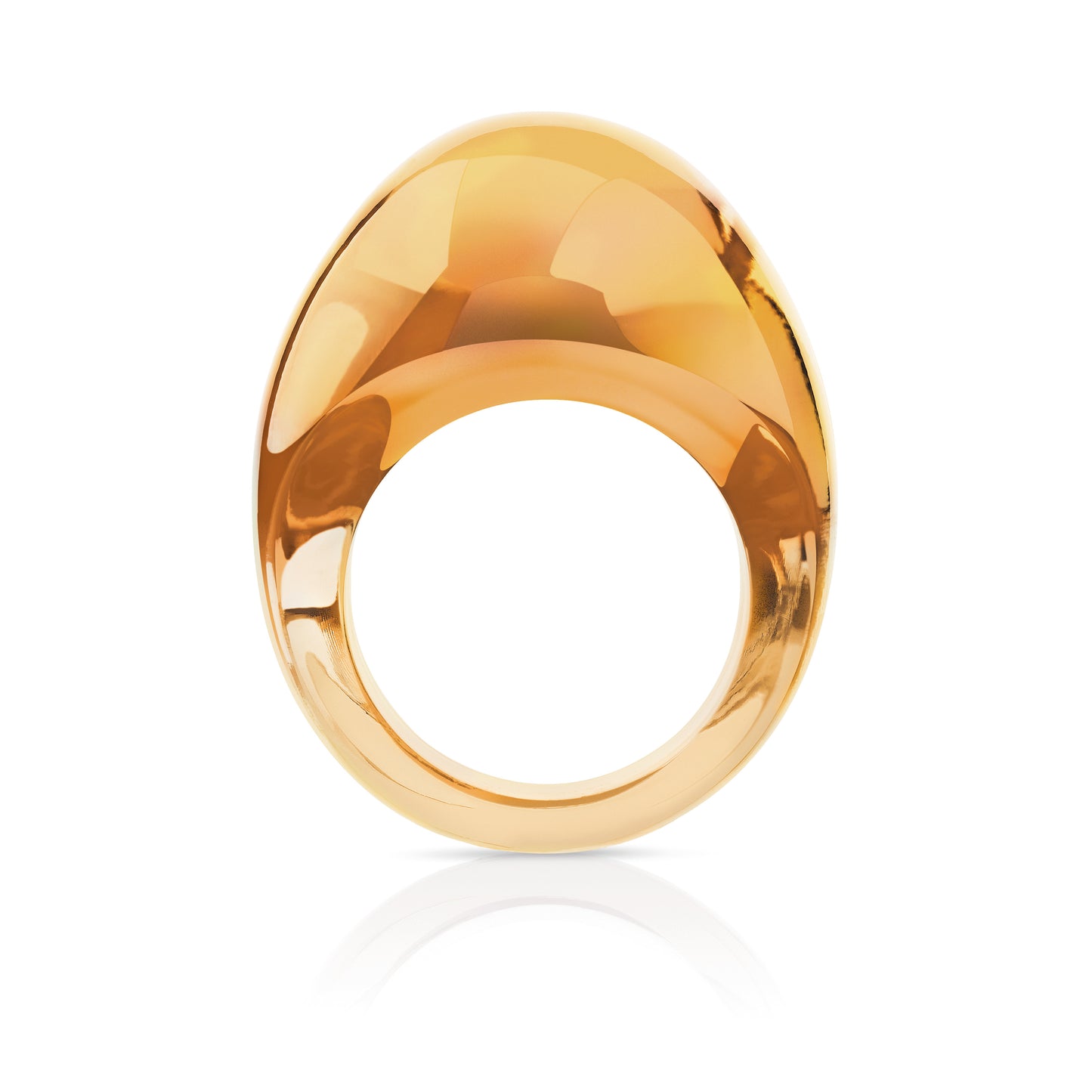 CABOCHON RING AMBER