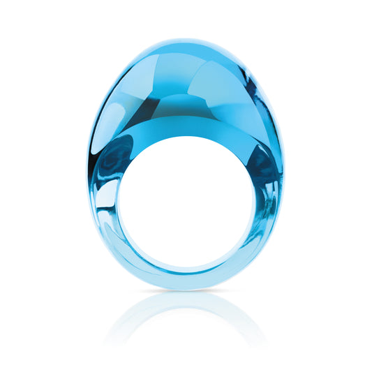 CABOCHON RING LIGHT BLUE 57