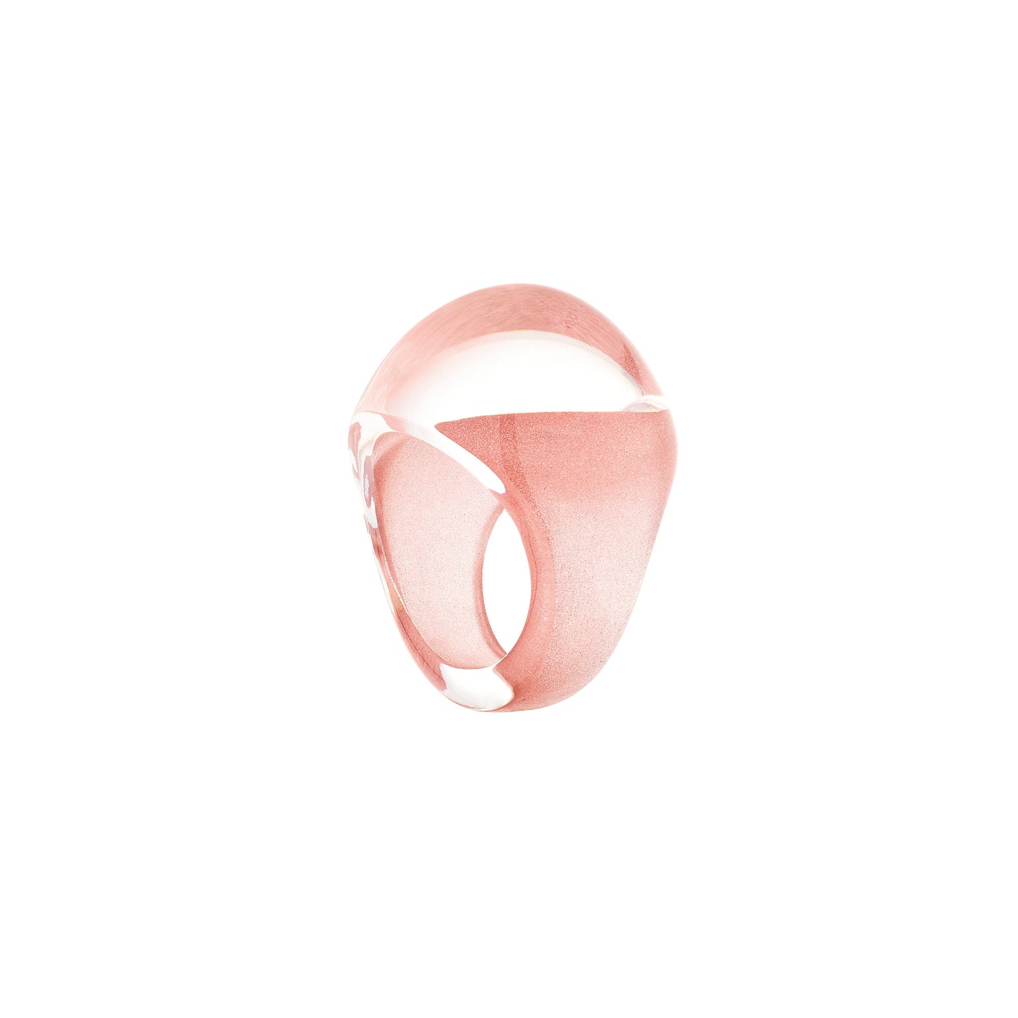 CABOCHON RING CLR PAT.PINK 54