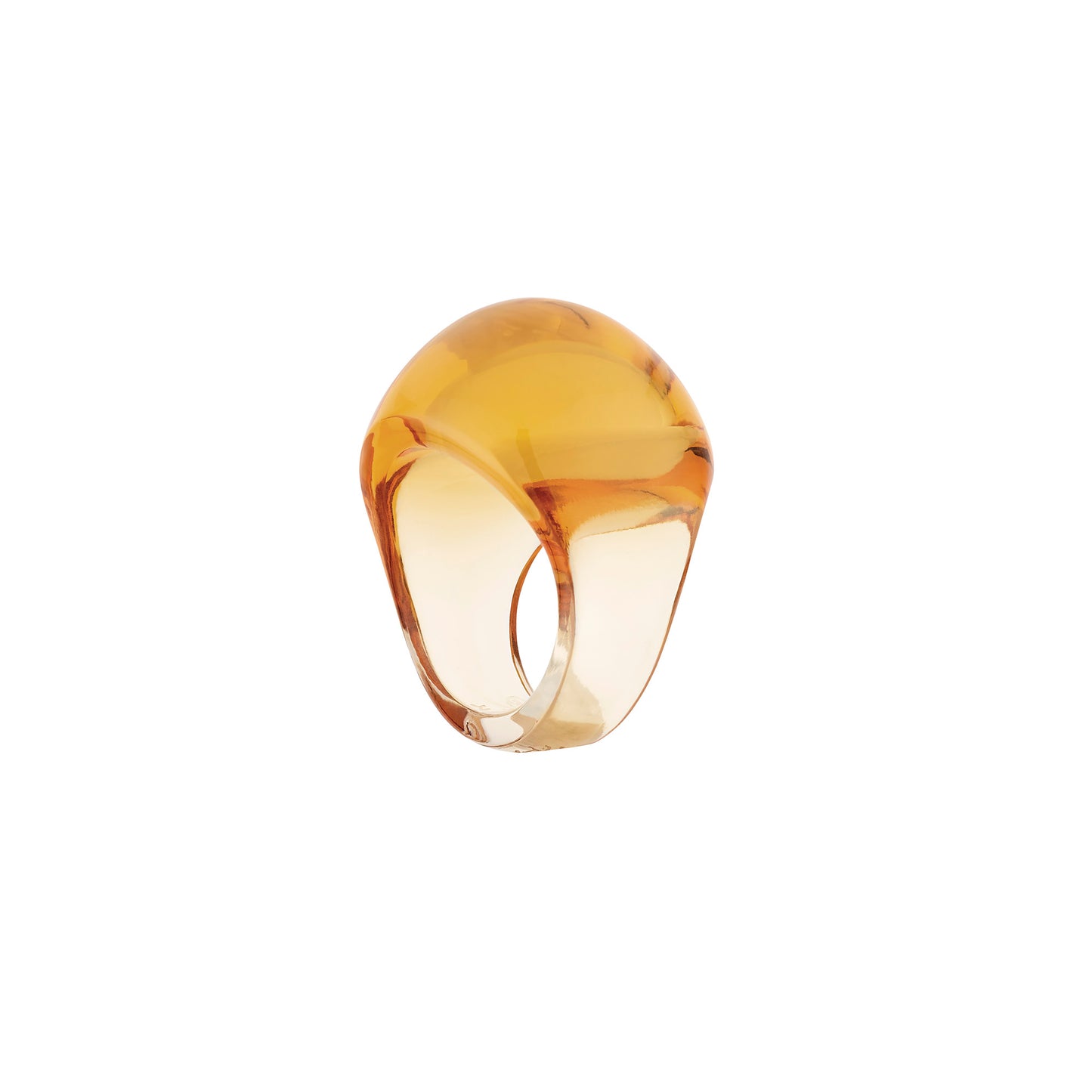 CABOCHON RING AMBER